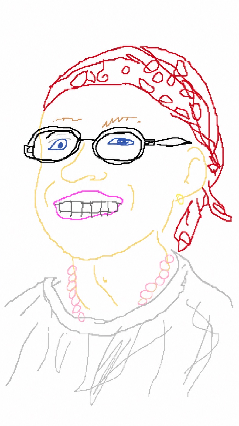 Zhenya Luchinin, drawn portrait
